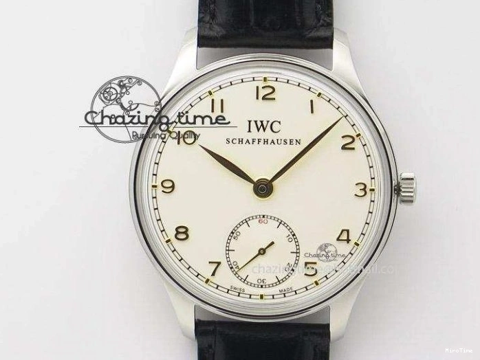 MIROTIME 0106 Portuguese Tourbillon IW5046 SS ZF Best Edition Gray Dial on Black Leather Strap SunProtective 7147